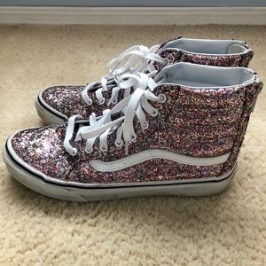 Glittery Pink High Top Vans